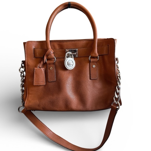 Michael Kors Handbags - Michael Kors Hamiton Leather Satchel-EUC